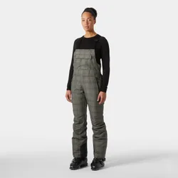Women's Legendary Insulated Ski Bib Trousers Brown L - Pebble Broxburn Plaid Aop Brown - Female
