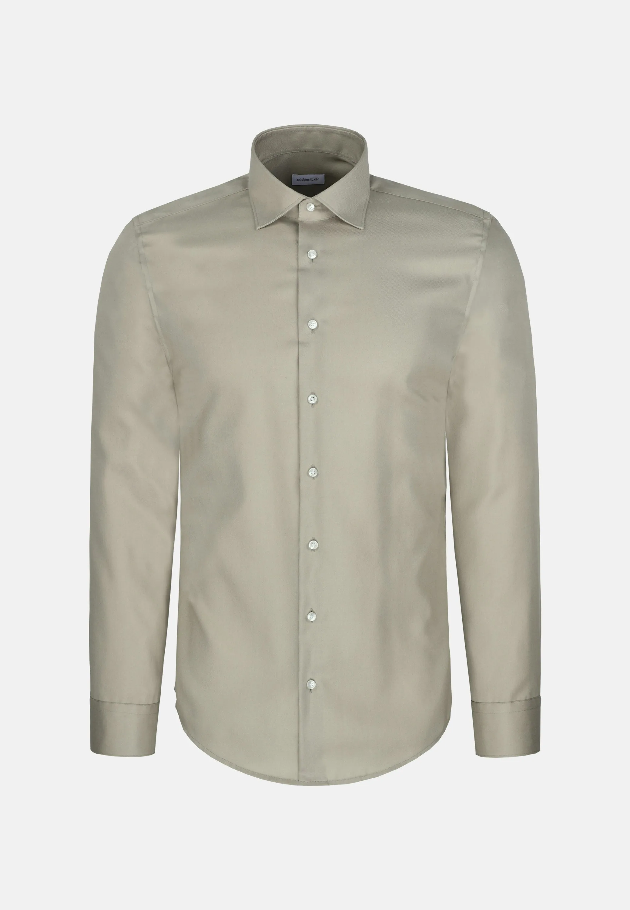 Shaped Business Hemd Uni Beige 43 - Seidensticker - FashionsVida
