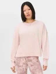 After Class Modal Blend Relaxed Crop Sweatshirt Lilac female