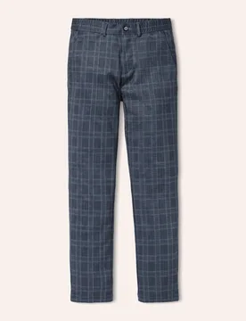 Extraglatt-Travelhose, Modern Fit#normale Größen#untersetzte Größen, Farbe Blau, 52, bügelfrei bequemer Relax-Bund Herren - Walbusch - FashionsVida