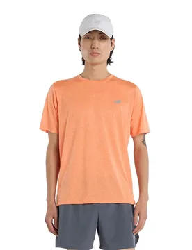 Rc Essential Short Sleeve T-shirt Tangerine Heat S Men - New Balance - FashionsVida