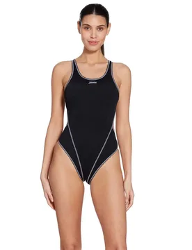 Melbourne Haxback Swimsuit Black / White 28 Women - Zoggs - FashionsVida