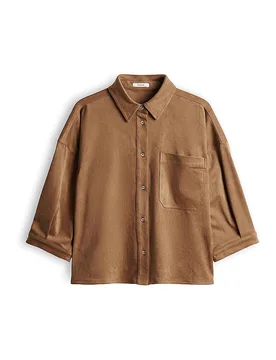 Chemisier FALOURA marron clair S - Opus - FashionsVida