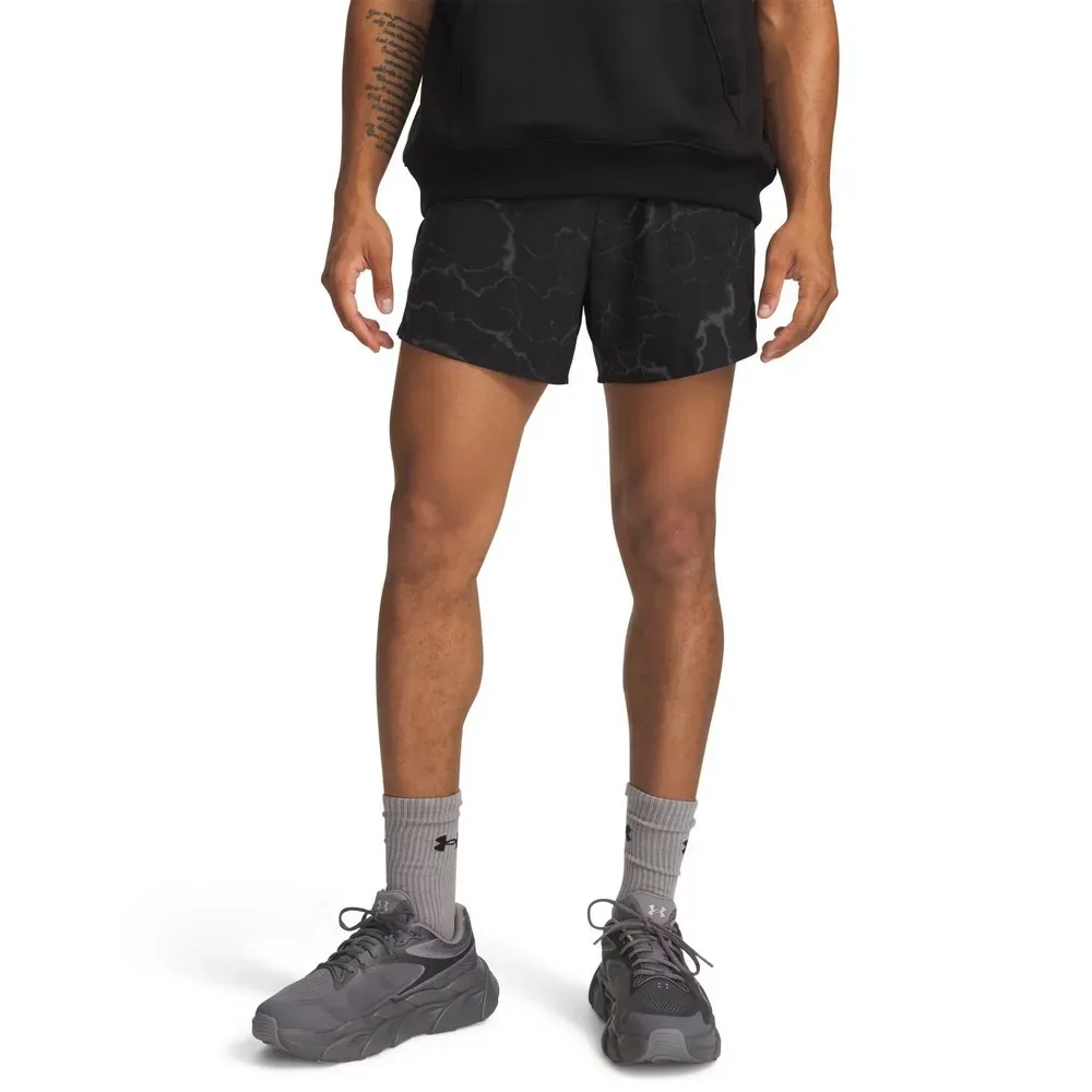 Hb Run Printed Shorts Black / Reflective M Men - Under armour - FashionsVida
