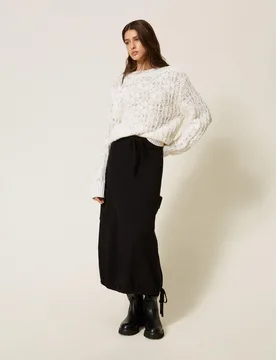 Jupe longue en maille avec poches - TWINSET - FashionsVida