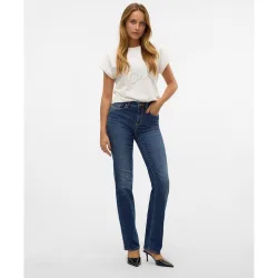 Jeans recto de mujer tiro medio