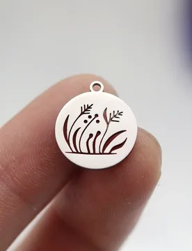 Pcs Mini Disc Pendant The wind stirs the grass waves Charms for Jewelry Making Bracelets Earrings Stainless Steel Accessories - Aliexpress - FashionsVida