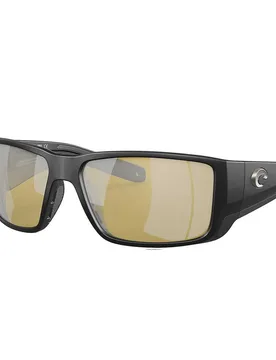 Blackfin Pro Mirrored Polarized Sunglasses Matte Black Green Mirror 580G/CAT2 Women - Costa - FashionsVida