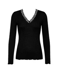 Langarmshirt WOOL EXPRESSIVE schwarz schwarz S Damen