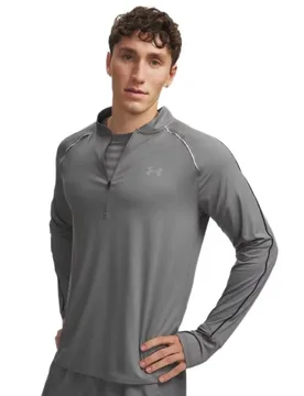 Felpa Con Mezza Zip Velociti Green / Reflective S - Under armour - FashionsVida