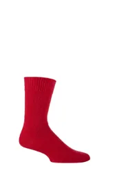 Pair Red of London Mohair Boot Socks With Cushioning Unisex 4-7 Unisex - - Red - Size: 4-7 Unisex