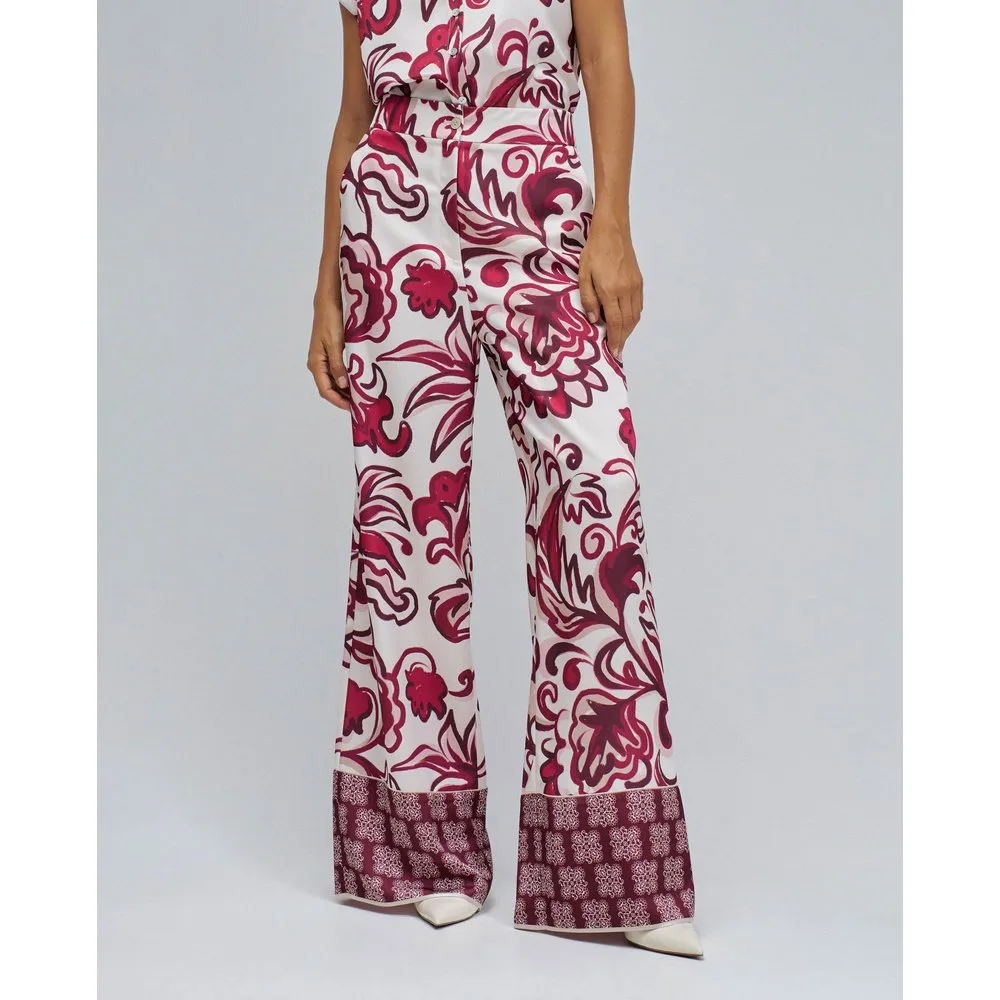 Pantalones de mujer regular fit con estampado floral - Salsa Jeans - FashionsVida