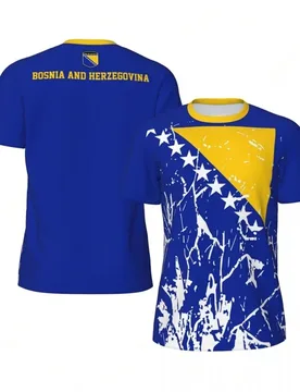 Men's Bosnia and Herzegovina 3D Printed T-Shirt Breathable Polyester Soccer Graphic Tee Short Sleeve Sports Football Summer Tops - Aliexpress - FashionsVida