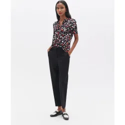 Pantalón pitillo de mujer con pinzas de corte 7-8