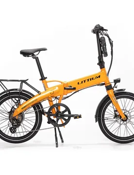 Bicicleta eléctrica plegable Ibiza Rainbow Orange Juice - Littium - FashionsVida