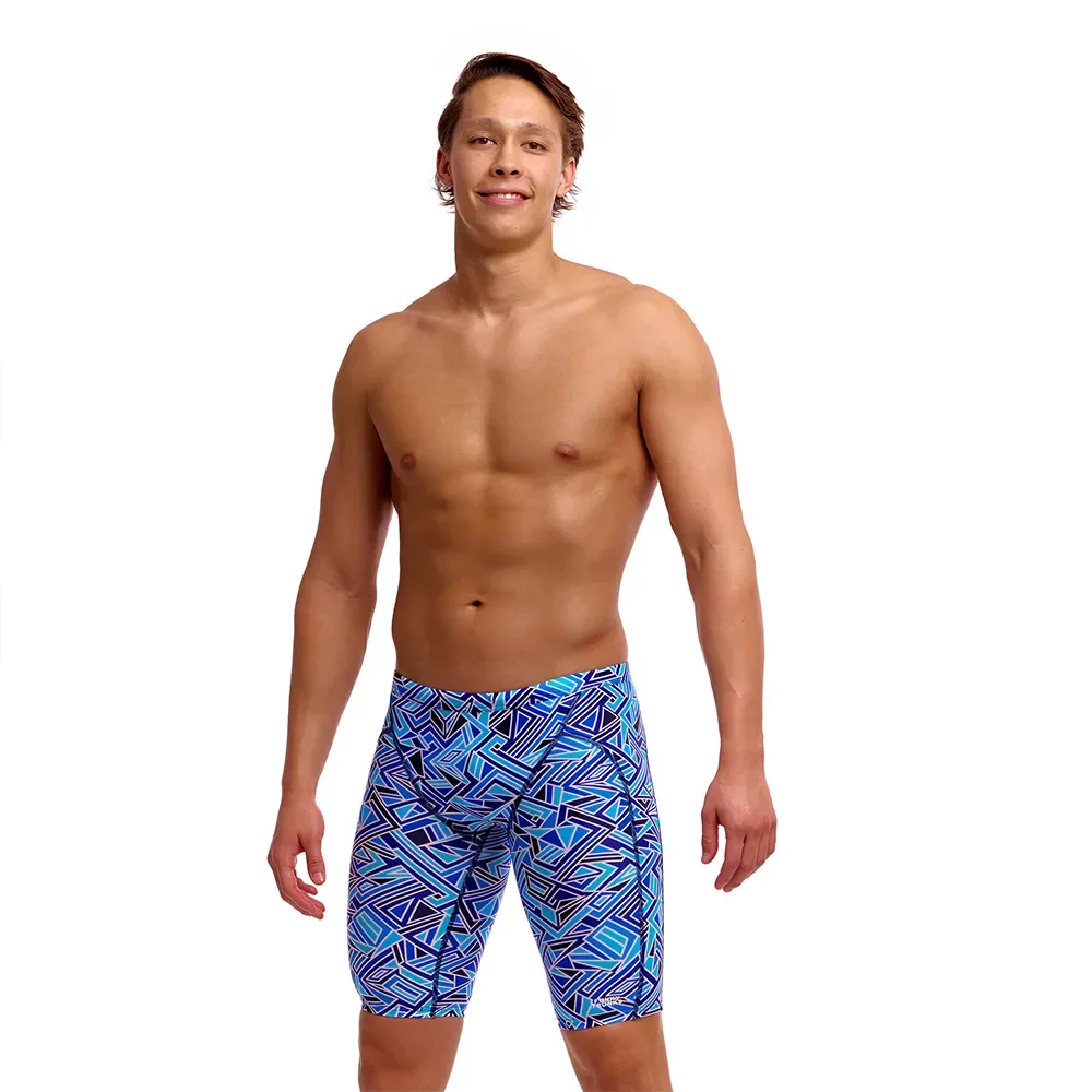Fts003 Jammer Blue Bits XL Men - Funky Trunks - FashionsVida
