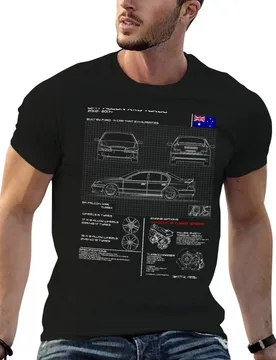 BA Falcon XR6 Turbo Infographic T-Shirt Classic Graphic Short Sleeve Top - Aliexpress - FashionsVida