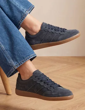 Suede Lace Up Trainers Blue female - Jones Bootmaker - FashionsVida