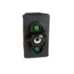 Button On-off Switch Green (12V) Single Pole unisex