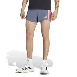 Pantaloni Corti Adizero Running Gel Pocket 3´´ Onix / Solar Turbo S