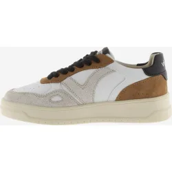 Zapatillas deportivas unisex con piezas de color y serraje en contraste