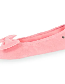 Chaussons ballerines grand noeud Corail corail 41/42 - Isotoner - FashionsVida