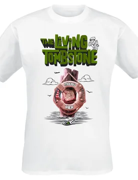 T-Shirt - Malibu Pier - S bis XXL - für Männer - Größe L - weiß - Lizenziertes Merchandise! - Männer - male - The Living Tombstone - FashionsVida