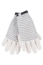 Womens Striped Thermal Gloves - - Size: S-M