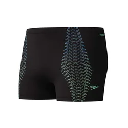 Duo Logo Print Swimming Shorts Black / Alfalfa Green 32 Men