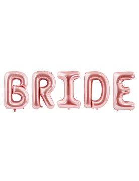 Buchstabenballons "Bride" in Roségold – 280 x 86 cm für JGA - PARTYDECO - FashionsVida