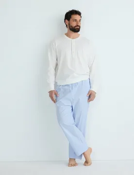 Pantalón largo de rayas de pijama de hombre - Emidio Tucci - FashionsVida