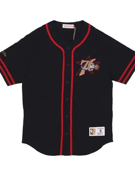 Casacca Bottoni Uomo Nba Fashion Cotton Button Front Vintage Logo Phi76e Original Team Colors - Mitchell & Ness - FashionsVida