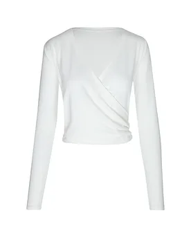 Chaqueta cruzada de yoga para mujer Ballet Wrap blanco M - Mandala - FashionsVida