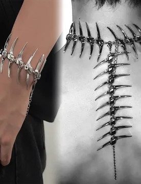 ZHUHE The Thorny Fishbone Necklace In Cyberpunk Style Is A Jewelry Accessory For Men And Women And A Party Gift - Aliexpress - FashionsVida