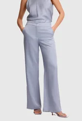Pantalone wide leg donna azzurro