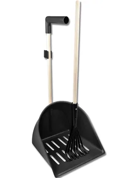 XL Bollensammler Shaker, mit Rechen, schwarz - Waldhausen - FashionsVida
