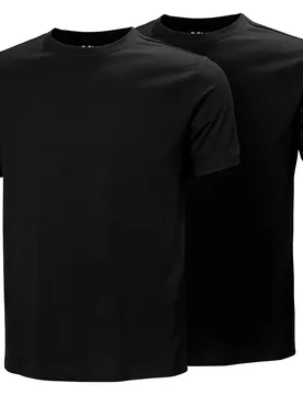 Pack cotton t camiseta manga corta hombre Negro (L) - Helly Hansen - FashionsVida