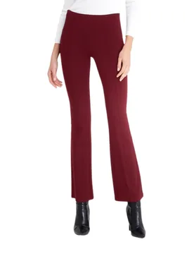 Leggings a campana bottom up modello Kalinda colore bordeaux con vita alta ed elastico in vita - GOA GOA - FashionsVida