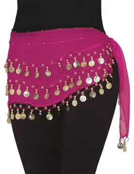 Rosa orientalischer Gürtel mit Münzen - FIESTAS GUIRCA, S.L. - FashionsVida
