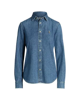 POLO Jeansbluse dunkelblau 42 damen - Ralph Lauren - FashionsVida