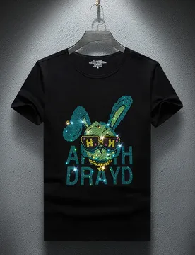 Rhinestones Cartoon Pattern T Shirts Men Fashion Streetwear High Quality Short Sleeve O Neck Slim T-shirt Man Plus Size 7XL - Aliexpress - FashionsVida