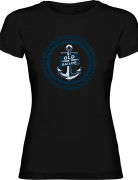 Old Sailor Short Sleeve T-shirt Black L Women - Kruskis - FashionsVida