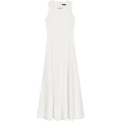 Vestido midi acampanado con espalda descubierta y escote alto