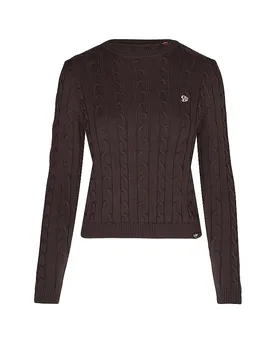 Suéter de mujer Essential SD&Co Cable marrón M - Superdry - FashionsVida