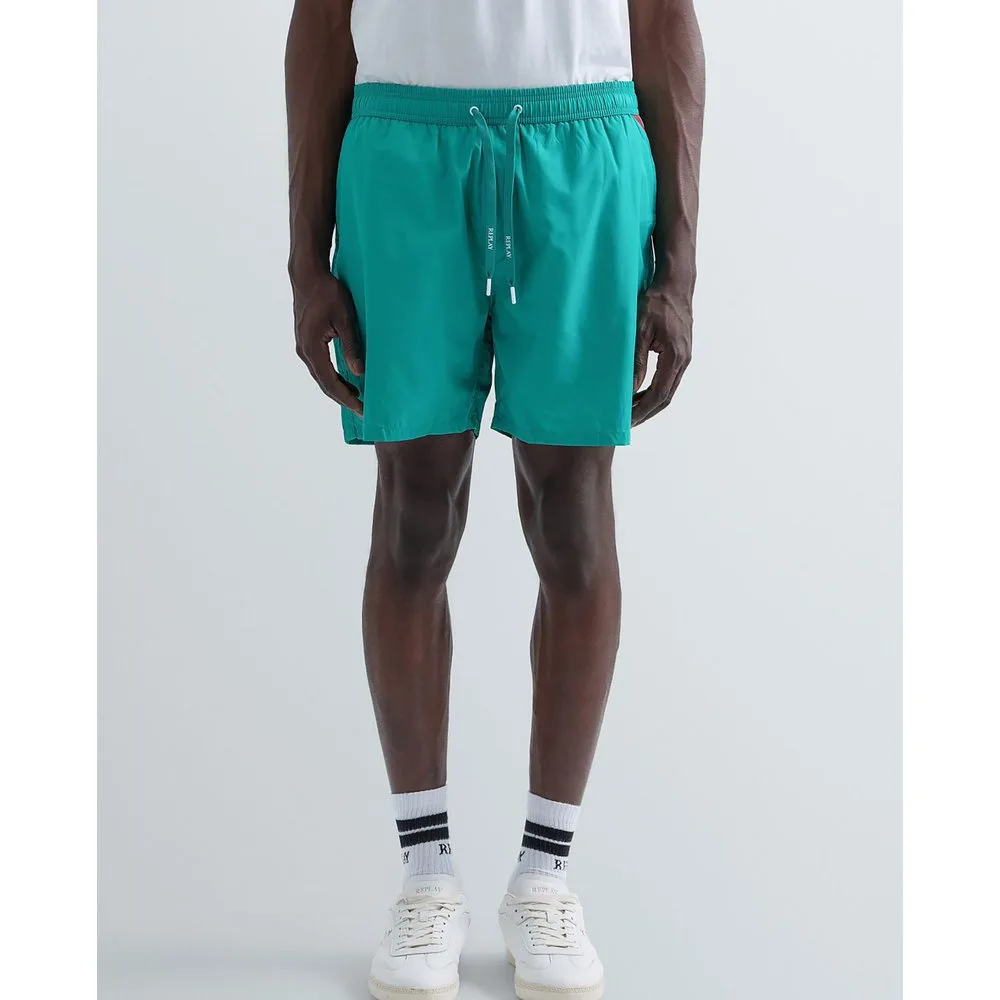 Bañador bermuda de hombre liso con cordón - Replay - FashionsVida