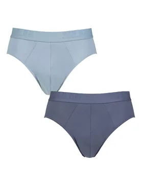 Mens 2 Pair Sloggi SLG Base Soft Briefs Blue S - Blue - Size: Small - SockShop - FashionsVida