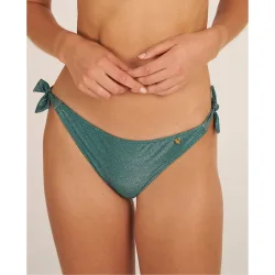 Braga de bikini clásica con lazos en tejido de lurex