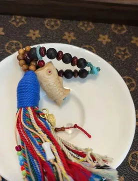 Bag charm keychain CZK deer antler and koi fish pendant, paired with natural agarwood. Free shipping on one item - Aliexpress - FashionsVida