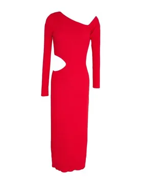 Midi-Kleid Damen Rot ONESIZE Damen - VICOLO - FashionsVida