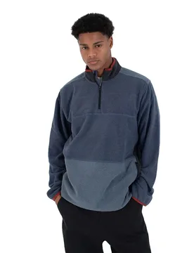Polaire Demi-zip Blocked Windchill Obsidian L - Hurley - FashionsVida